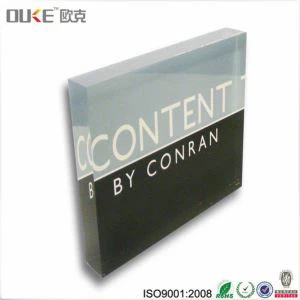 Amazon Hot Selling Clear Solid -logo akryylilevyjen lohkot stand with print
