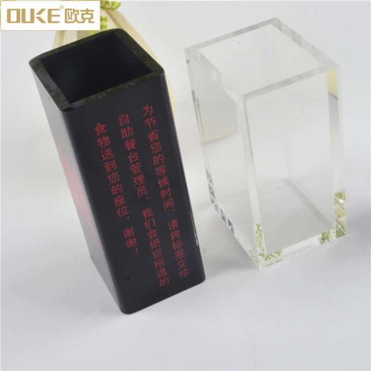 Hot Sale Square Black Acrylic Pen Box