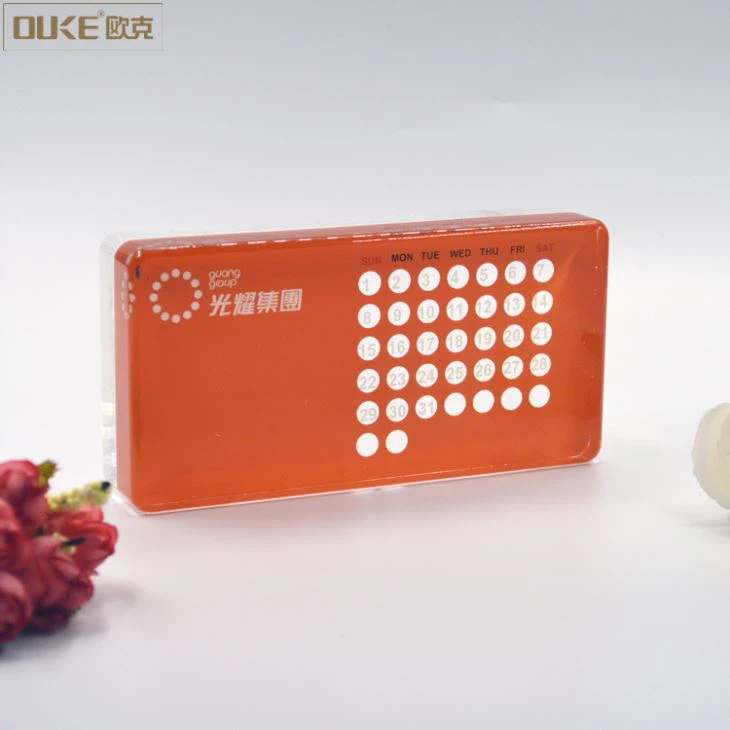 Wholesale Printing Perpetual Acrylic Desk Calendar